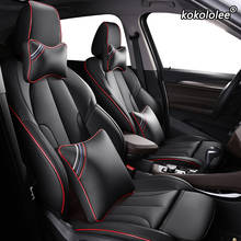 Kokolee-capa de couro para assento de carro, personalizada, para bmw 7 series f01 f02 f03f04 g11 g12 e65/66 x1 e84 f48 f49, cobertura de assento de automóveis 2024 - compre barato