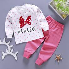 Newborn Girls Clothing Sets Autumn Winter Cotton Toddler Kids Underwear Suit Baby Boys Long Sleeve T-shirt+pants 2 Piece Set 2024 - buy cheap