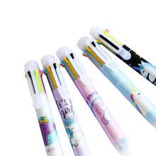 Bolígrafo multifunción 8 en 1 de unicornio Kawaii, bolígrafo para pintar, grafiti, suministros escolares y de oficina, 1 unidad 2024 - compra barato