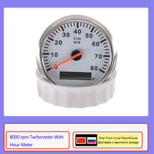 Hot Sale Hourmeter Tachometer Gauge Car Boat Hour Meter 8000 RPM Tacho Sensor Marine Tacho Meters 12V/24V Red Backlight 2024 - buy cheap