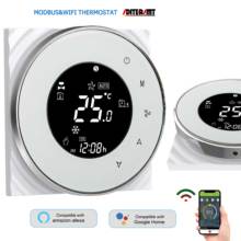 Termostato redondo programable Digital para calentador, dispositivo de enlace inteligente con protocolo Modbus, WIFI, ajustable, escena TUYA 2024 - compra barato