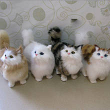 17cm simulation cat plush toys Creative Fur cat plush doll toys home car shopwindow decoration animal doll toys 2024 - buy cheap