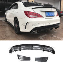 Carbon Fiber Rear Bumper Diffuser Lip Spoiler For Mercedes Benz CLA250 CLA45 AMG 2014 Up 2024 - buy cheap