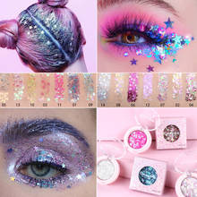 1Pcs Glitter Glam Eye Sparkly Glitter Hair Shimmer Gel Flash Heart Loose Sequins Glitter Eyeshadow Party Face Body Decoration 2024 - buy cheap