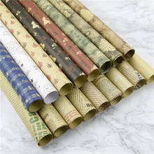 Kraft Paper Newspaper Pattern Retro Gift Wrapping Paper Wrapped Flower Paper Handmade Paper Wallpaper Wrap Book Paper Cover 2024 - buy cheap
