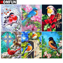 HOMFUN Diamond Painting Cross Stitch "Bird flower tree" 5D DIY Diamond Embroidery Full Square/round Rhinestone Of Picture 2024 - buy cheap