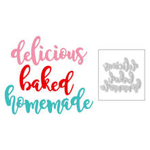 2020 New Homemade Delicious Baked English Words Metal Cutting Dies For DIY Album Greeting Card Cut Scrapbooking Making No Stamps 2024 - buy cheap