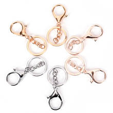 Hot Sales 10 PCS DIY Metal Key Rings Key Chain Jewelry Findings Lobster Clasp Keyring Making Accessories Cheap 2024 - buy cheap
