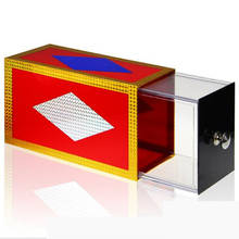 Caixa de ilusão (transparente), produção de truques de mágica, itens, aparelho para palco, mágica profissional 2024 - compre barato