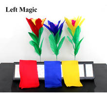 Truques de mágica de flor triângulo, flores aparecem do tubo vazio de ilusionistas, palco de mágica, adereços de mágica 2024 - compre barato