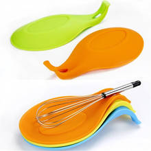 Kitchen Accessories Heat Resistant Silicone Spoon Rest Holder Drink Glass Coaster Tray Spoon Pad Eat Mat Kitchen Utensils Tools 2024 - buy cheap