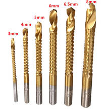 6Pcs HSS Titanium Coated Grooving Drill Saw 3/4/5/6/6.5/8mm  Wood Metal Plastic Cutting Hole Woodworking Tool 2024 - buy cheap
