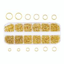 Anillos de salto abierto de oro de varios tamaños conector de anillos divididos para joyería DIY 4 ~ 10x0,7mm alrededor de 59 g/caja 2024 - compra barato