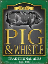 Metal Tin Sign Tin Pig And Whistle Wall Decoration Classic Vintage Decor 2024 - buy cheap