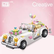 LOZ-Mini bloques de construcción coche de boda blanco para niños, juguete educativo, casa de juegos, técnica 2024 - compra barato