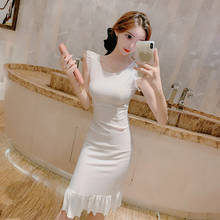 Sexy Backless Women's Clothing White Dress Summer Style Fashion Brand Dress Party Evening Elegant O-neck Robe Femme Ete New 2024 - купить недорого