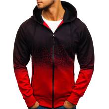 2020 Harajuku Man Hoodies Zipper Sweatshirts Autumn Winter Jacket Gradient Color Hooded Men Clothing Long Sleeve Casual Coats 2024 - buy cheap