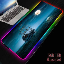 MRGBEST Boat Sailing At Night Mouse Pad Computer Mousepad RGB Large XXL Mouse Carpet Big Mause Pad PC Desk Play Mat with Backlit 2024 - buy cheap