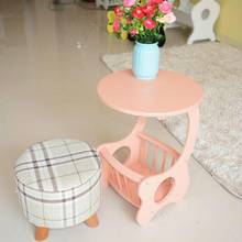 Armário de armazenamento armário de cabeceira armário mesa de cabeceira pequena mesa de centro de madeira maciça armário de chá lado rosa quarto 2024 - compre barato