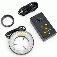 FYSCOPE-Anillo de luz LED para microscopio de cuatro zonas, luz con adaptador de 90-240V, 64 led 2024 - compra barato
