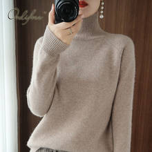 Ordifree 2022 Autumn Winter Women Turtleneck Sweater Knitted Pullovers Warm Casual Basic Cashmere Sweater Female  Jumpers 2024 - buy cheap