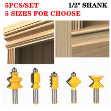 5pcs/set 12.7mm 1/2" Shank DIY Bookshelf Table Edging Wood Router Bit Tungsten Carbide Edging & Molding Banding Woodworking Tool 2024 - buy cheap