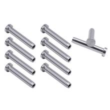 10pcs aço inoxidável stemball swage termina parafuso prisioneiro roscado com tensor de cabo para kit de trilho de cabo de 1/8 2024 - compre barato