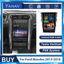 PX6 Android System 13.6 Inch Car Radio For Ford Mondeo 2013-2017 Multimedia MP3 Player Tesla Vertical Car GPS Navigation Video 2024 - buy cheap