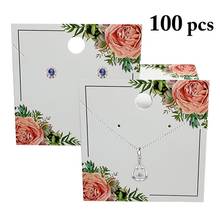 100pcs Fashion Jewelry Card Multi-Purpose Rose Flower Pattern Earring Display Card Necklace Card Jewelry Display Supplies 2024 - buy cheap