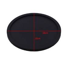 2pcs! Soft Black round placemats silicone cup holder mug pad Coffee Coasters for kitchen Dinner Table Placemat 2024 - buy cheap