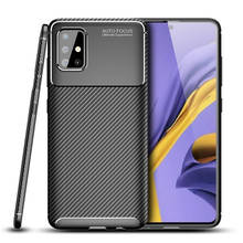 A51 бампер для Samsung Galaxy A71 Роскошный чехол из углеродного волокна мягкий TPU Тонкий силиконовый чехол для Samsung A1 задняя крышка для A51 2024 - купить недорого