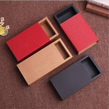 Kraft Paper Packaging Cardboard Box Brown Small Packaging Gift Box Red Large Paper Drawer Boxes Gift Jewelry Soap Candy Boxes 2024 - buy cheap