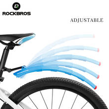 ROCKBROS Telescopic Folding Bicycle Fender Set with Taillight MTB Mudguard Bicycle Front Rear Fender Wing for Road Bike Mudguard 2024 - buy cheap