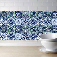 Adesivos de parede para azulejos, adesivos retrô impermeáveis para decoração de banheiro, cozinha, pvc para parede 2024 - compre barato