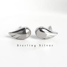 Pequeno bonito lindo asas de anjo 925 brincos de prata esterlina para as mulheres moda minimalista elegante orelha jóias presentes 2024 - compre barato