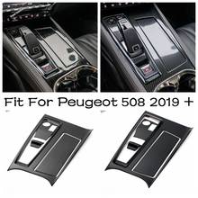 Panel de cambio de marchas de consola Interior, cuenco de cierre manual de puerta, cubierta de botón de elevación de ventana de reposabrazos, embellecedor para Peugeot 508, 2019 - 2021 2024 - compra barato