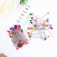 Colorful Round Pearl Head Pins Dressmaking Fixed Needle Weddings Corsage Florists Sewing Pin with Box Accessories DIY Tools 2024 - buy cheap