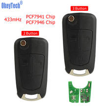 OkeyTech Smart Remote Car Key For Opel Vauxhall Astra H 2004-2009 Zafira B 2005-2013 Corsa D Vectra 433mHz PCF7941/7946 Chip 2024 - buy cheap