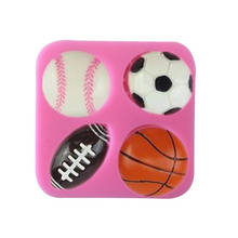 Football Baseball Basketball Fondant Cake Silicone Mold Chocolate Candy Molds Cookies Biscuits Mould Baking Cake Decoration Tool 2024 - buy cheap
