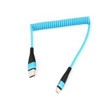 USB-C Type C кабель растягивается спиральная пружина спираль Type-C Male Удлинительный шнур для зарядного устройства и синхронизации данных кабель для зарядки кабель для Samsung 2024 - купить недорого