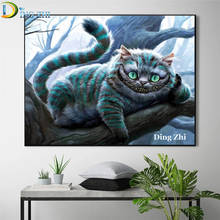 Forest Animal 5D Diy Diamond Painting Blue Cat Picture Cross Stitch Embroidery Mosaic Diy Full Square Round Drill Handwork Gift 2024 - buy cheap