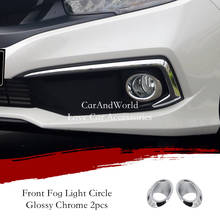 Front Fog Light Lamp Ring Cover Eyebrow Frame Molding Trims For Honda Civic 2018 2019 2020 ABS Chrome Sticker Car Accessories 2024 - buy cheap