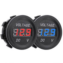 Mini voltímetro com display digital led 12v, voltímetro e medidor de voltagem cc para carro e motocicleta com painel digital de led 2024 - compre barato