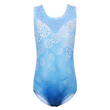 BAOHULU Girls Ballet Leotard Kids Sleeveless Gymnastics Leotard Print Snowflake Sequins Bodysuit Ballet Dance Wear for Children 2024 - buy cheap