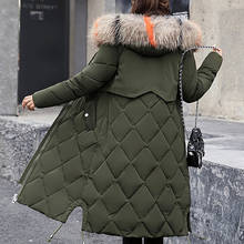Plus Size X- Long Fashion Slim Women Winter Jacket Cotton Warm Winter Coat Women Thick Long Parka Coats Fur Collar Parkas Mujer 2024 - buy cheap
