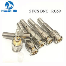 5PCS BNC Male Compression CONNECTOR to Coaxial Video RG59 Cable for Security CCTV Analog IR HD Camera DVR Systems 2024 - buy cheap