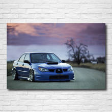 Carros clássicos subaru impreza wrx azul carro supercarro cartazes quadros da lona arte da parede para a decoração casa 2024 - compre barato