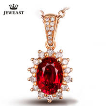 SLFD Natural ruby 18K Pure Gold Pendant Real AU 750 Solid Gold  Upscale Trendy Classic Party Fine Jewelry Hot Sell New 2020 2024 - buy cheap