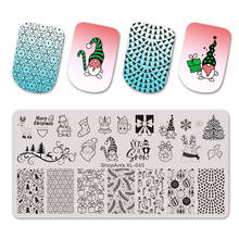 SHOPANTS 2021 NEW Christmas theme Nail Stamping Plates Halloween Xmas Image Nail Art Stamping Template Stencil Manicure Tools 2024 - buy cheap