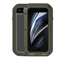 Love Mei-funda protectora para Apple iPhone SE 2020, armadura de aluminio de Metal, a prueba de golpes, resistente, con cristal de gorila 2024 - compra barato